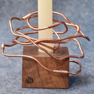 Handmade Candle Holder (3&quot;x3&quot;x2&quot; wood base)