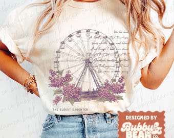 Comfort Colors Eldest Daughter Showgirl Shirt, Ferris Wheels, Kisses, and Lilacs Lyrics Vintage Graphic Tee, The Life of The Eldest Daughter