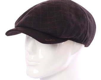 Berretto militare trapuntato marrone scuro resistente all'acqua, cappello ultraleggero in stile esercito
