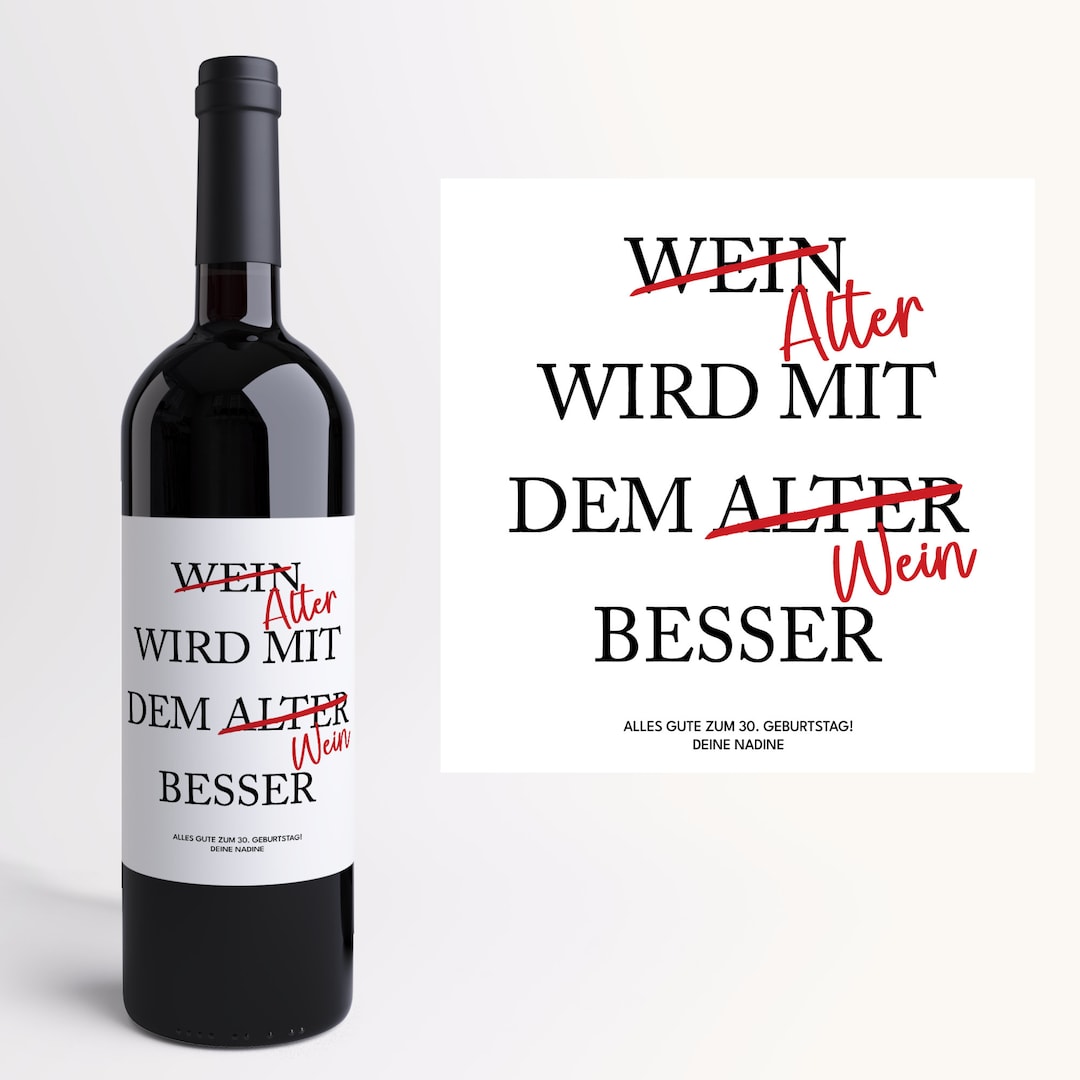 Geburtstagsgeschenk I Personalisiertes I Wein I Geschenk I