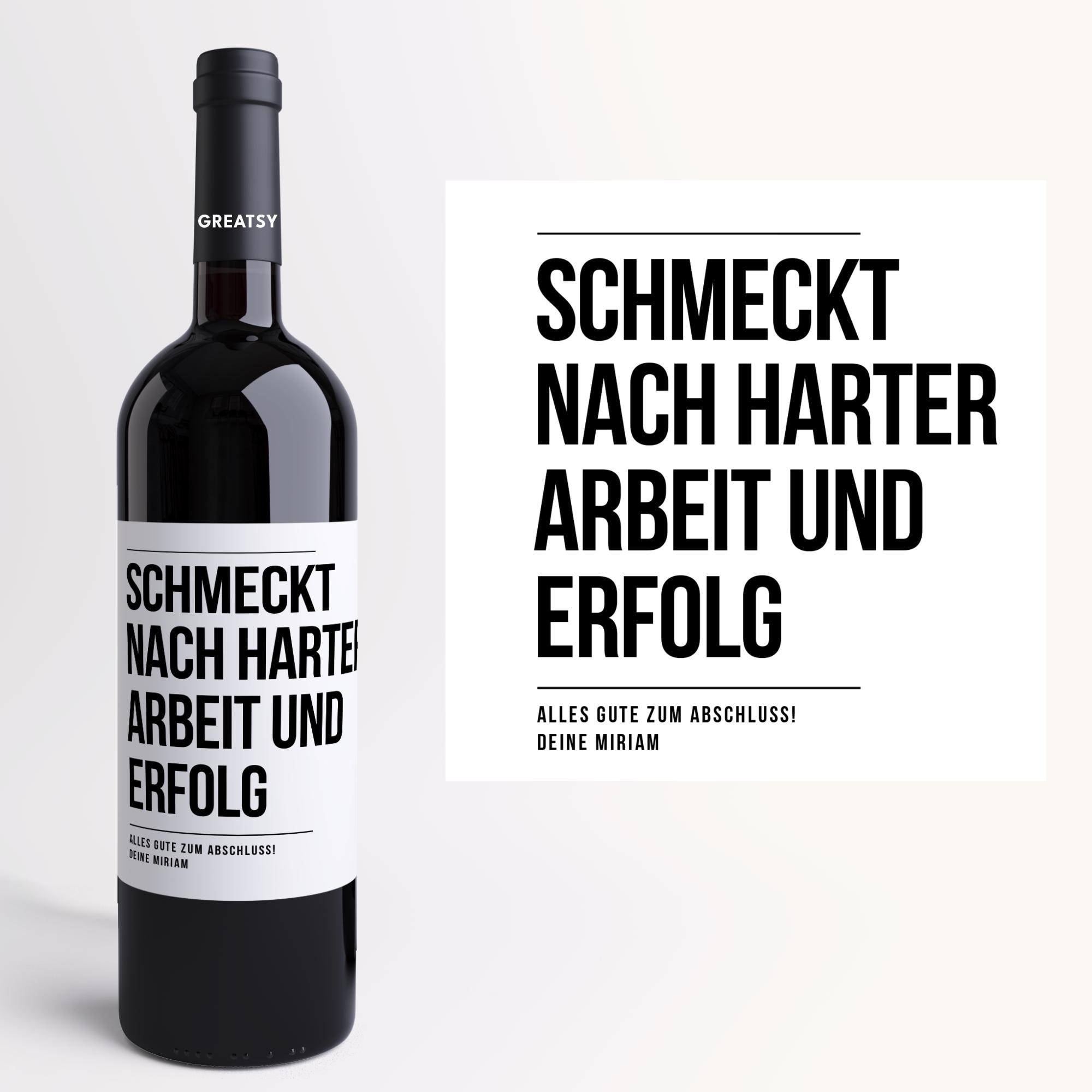 Personalized wine label for graduation | Bachelor | Master | Gift idea for promotion I University degree I Doctor