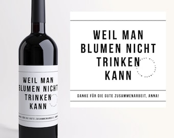 Geburtstagsgeschenk I Personalisiertes Weinetikett I Geschenk Dankeschön I beste Freundin I Kollege I Kollegin I Wein I Ruhestand