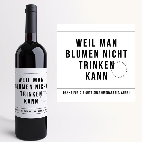 Geburtstagsgeschenk I Personalisiertes Weinetikett I Geschenk Dankeschön I beste Freundin I Kollege I Kollegin I Wein I Ruhestand