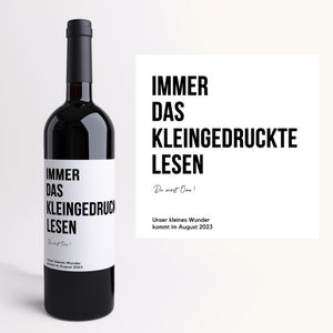 Babyankündigung I Du wirst Opa I Du wirst Oma I Personalisiertes Weinetikett I Großeltern I Schwangerschaft I  Schwangerschaftsverkündung