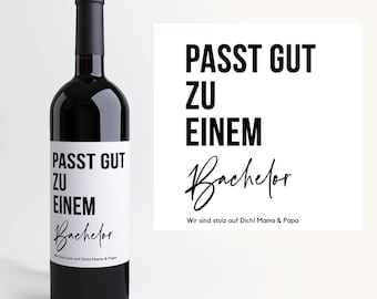 Bachelor I Degree I Personalized Wine Label I Master I Diploma I Education I Personalized Gift I Study I University