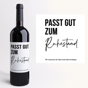 Retirement I Personalized Wine Label I Retirement I Farewell Gift I Personalized Gift I Retiree I Colleagues