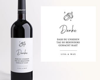 Personalized wine label for wedding planners | Thank you wedding planner | Wedding planning gift | Wine label with name