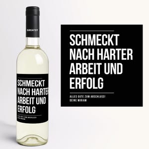 Étiquette de vin personnalisée pour remise de diplôme (licence, master, doctorat) | Idée cadeau promotionnelle | Cadeau de vin pour célébrer la réussite d'un examen