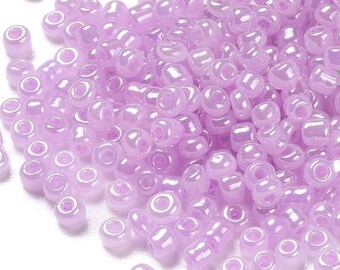 Lot De 1000 Perles Rocailles Violet Métallisé - Diamètre 2 Mm (12/0) Pour Création Bijoux