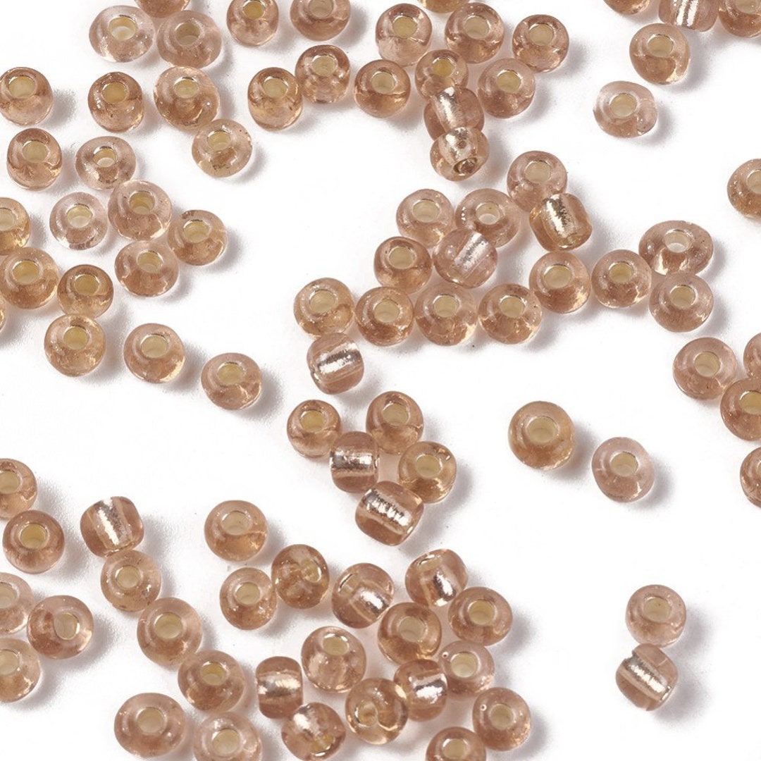 Lot De 500 Perles De Rocaille Tube Beige Doré 5 Mm - Création Bijoux