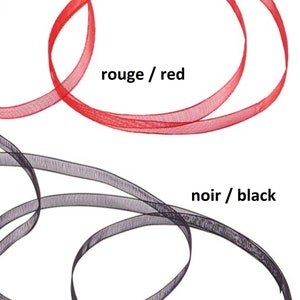 10 meters of organza ribbon - width 10mm - bulk - Jewelry creation, creative hobbies - Free delivery