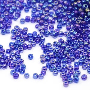 Lot of 1000 seed beads - dark blue - ø2mm - 12/0 - multicolored - Free delivery