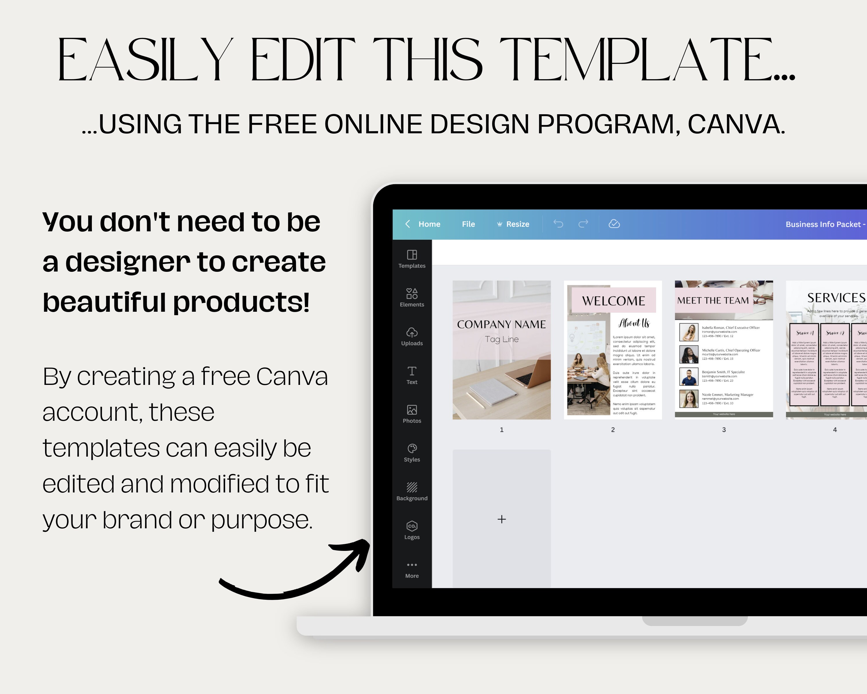 Business Information Customizable Canva Template/instagram Posts ...