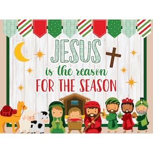 Christmas Teacher Bulletin Board. Nativity Scene. Classroom Decoration. Jesus is the reason for the season. Christmas. Merry Christmas
