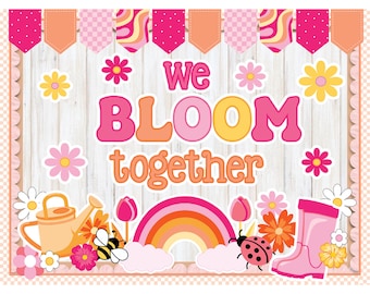 Spring Bulletin Board Kit. We Bloom Together. Classroom Door Decor Classroom Decoration. Holiday. April. May