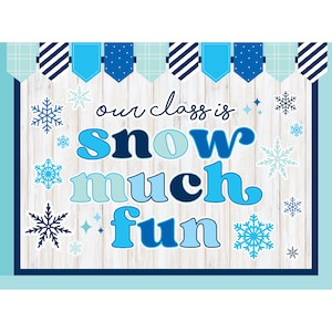 Winter Teacher Bulletin Board. Christmas. Classroom Decoration. Holiday. Christmas. Merry Christmas. Let it snow. Snow much fun