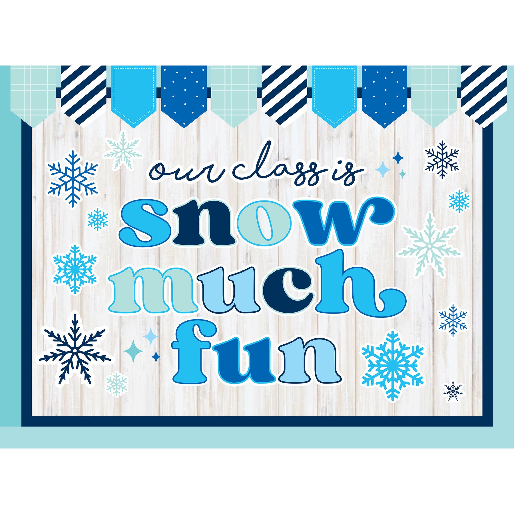 Winter Teacher Bulletin Board. Christmas. Classroom Decoration. Holiday. Christmas. Merry Christmas. Let it snow. Snow much fun