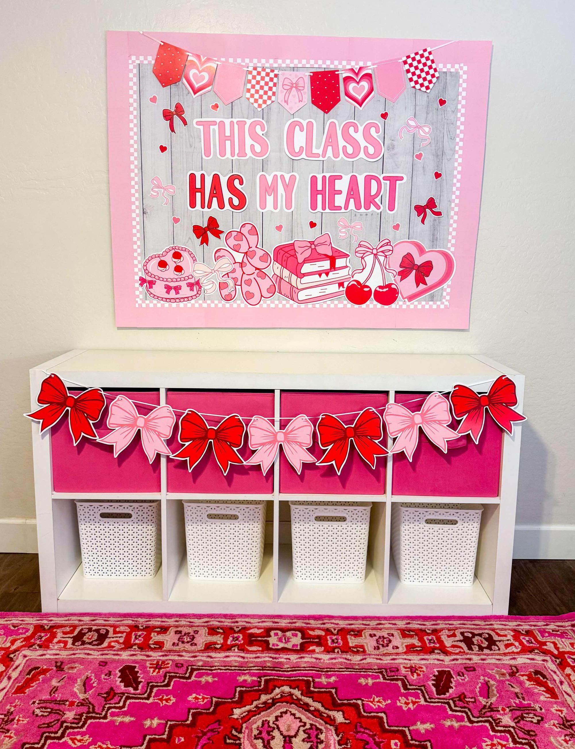 Valentine's Day Bulletin Board Kit: This Class Has My Heart (PDF) - Etsy