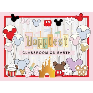 Magical Bulletin Board Kit. Happiest classroom on earth. Classroom decoration bulletin board, banners, crafts and posters