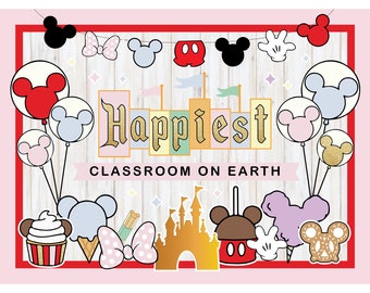 Magical Bulletin Board Kit. Happiest classroom on earth. Classroom decoration bulletin board, banners, crafts and posters