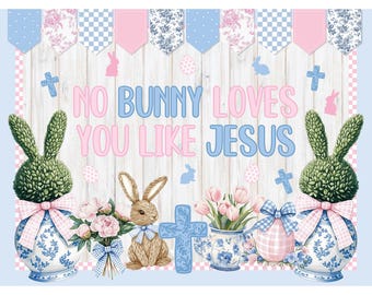 Easter Bulletin Board Kit. No Bunny Loves You Like Jesus. Spring. Religious. Biblical. Classroom Door Decor Classroom Decoration. Holiday