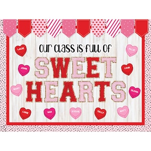 Valentine&#39;s day Bulletin Board Kit. Sweet Heart Candy. February Classroom Door Decor Classroom Decoration. Holiday