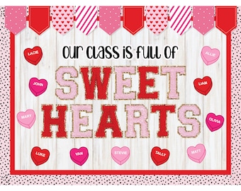 Valentine&#39;s day Bulletin Board Kit. Sweet Heart Candy. February Classroom Door Decor Classroom Decoration. Holiday