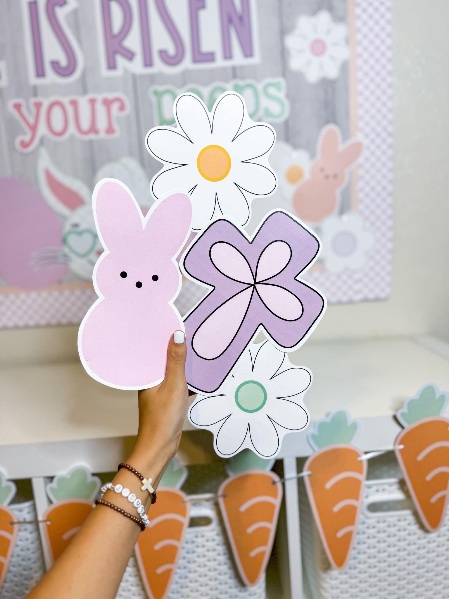 He is Risen Easter Bulletin Board Kit: Classroom Spring Decor (PDF) - Etsy