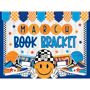 March Madness Bulletin Board Kit. Basketball Bracket. Book. Reading. March Classroom Door Decor Classroom Decoration