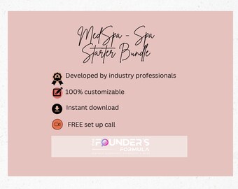 MedSpa Business Starter package - Medical Spa business bundle - Medical Spa legal and clinical forms