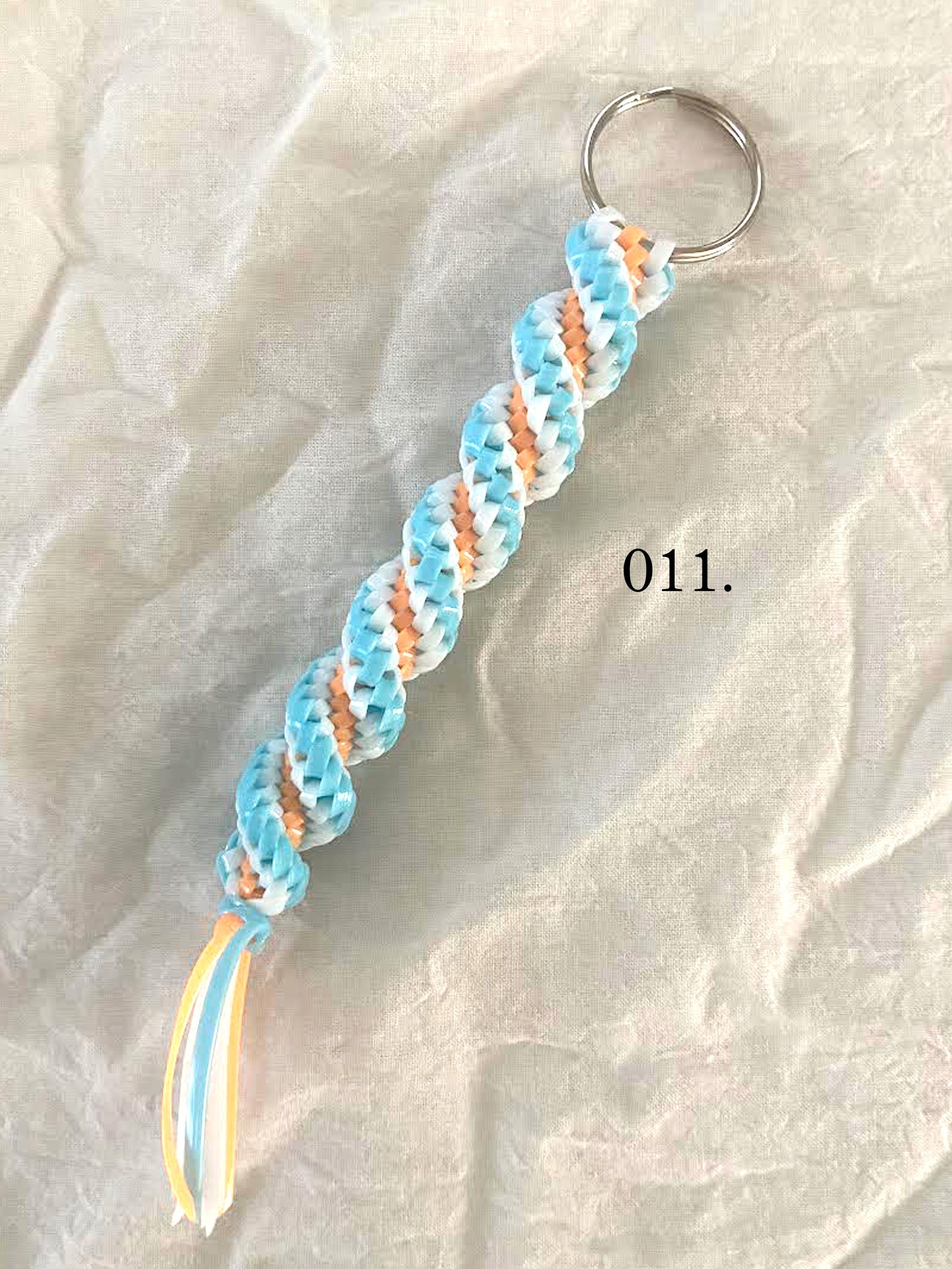 Handmade Corkscrew Lanyard Keychain: Triple Color Boondoggle - Etsy