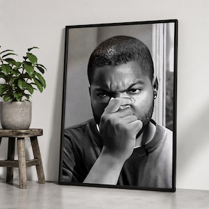 Friday Movie Poster, 1995 Comedy Film Wall Art, Black and White Bathroom Scene Print, 90s Hip Hop Decor, Movie Lover Gift