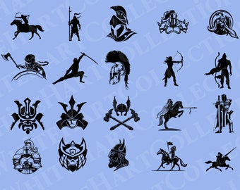 20 Warrior Svg, Png, Jpg, Ai, Commercial Use, Knight Svg, Warrior Silhouette, Spartan Svg, Warrior Head Clipart, Digital, Cricut Cut File,W1