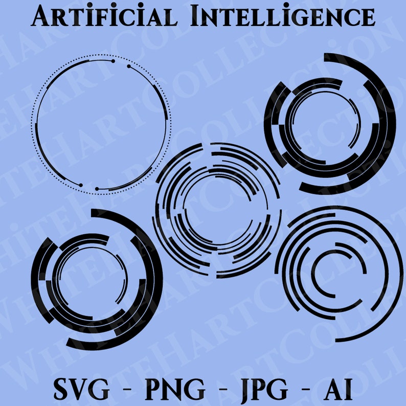 5 Artificial Intelligence Svg, Png, Jpg, Ai, Commercial Use, Unique