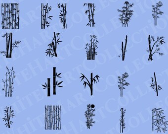 20 Bamboo Svg Bundle Commercial Use Svg, Png, Jpg, Ai, Tree Svg, Bamboo Clipart, Plant Svg, Bamboo Silhouette, Cricut Cut File, B1
