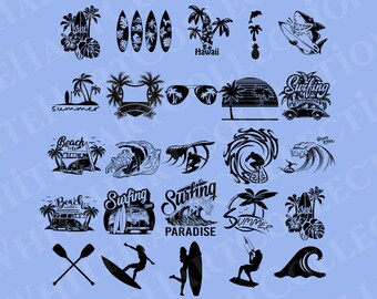 25 Summer Svg, Png, Jpg, Ai, Commercial Use, Surf Svg, Summer Time Svg, Holiday Svg, Beach Svg, Vacation,Digital Download Cricut Cut File,S1