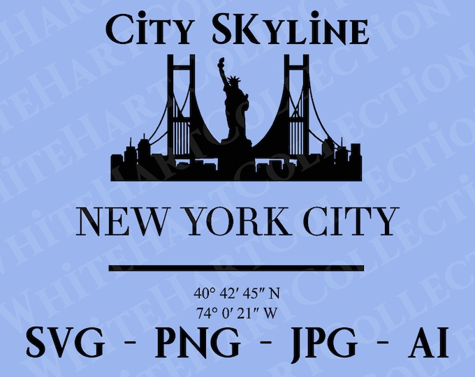 City skyline svg, city svg, buildings svg, new york city svg, nyc svg ...