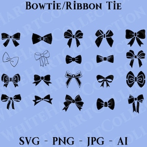 Red Bow Tie Bundle. Red Bows Png. Digital PNG Sublimations. Holiday Set /  Birthday / Mothers Day / Cartoon Clipart Sublimation Collection 