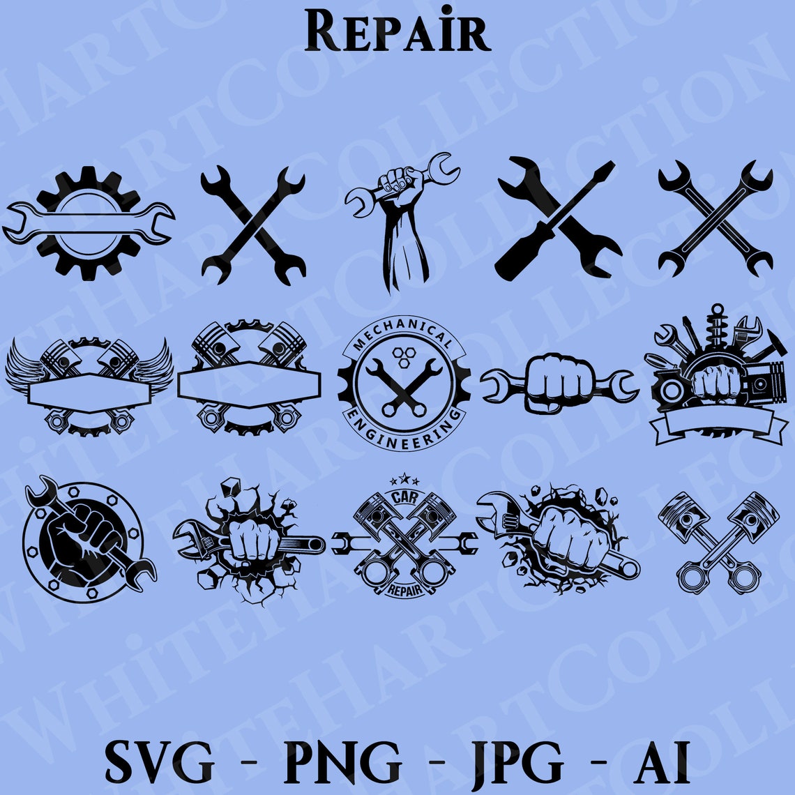 15 Repair Svg Bundle Commercial Use Svg, Png, Jpg, Ai, Engine Svg ...