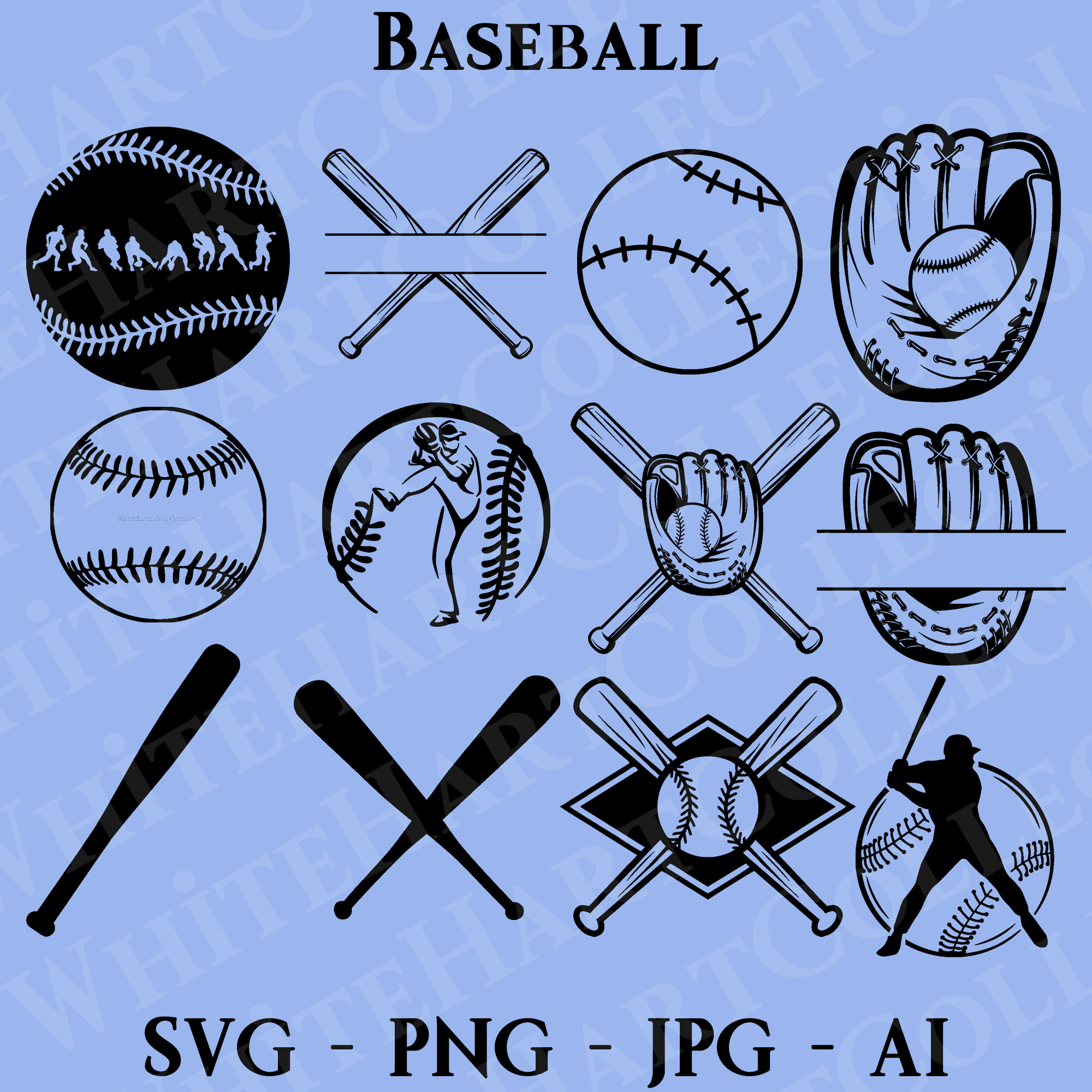 12 Baseball Svg, Png, Jpg, Ai, Commercial Use, Baseball Bet, Baseball ...