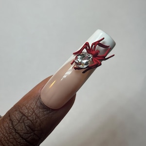 Red Spider Nail Charm/ Kawaii Charms/ Nail Art Supplies/Hello Kitty/  Accessories/  Nail Charms