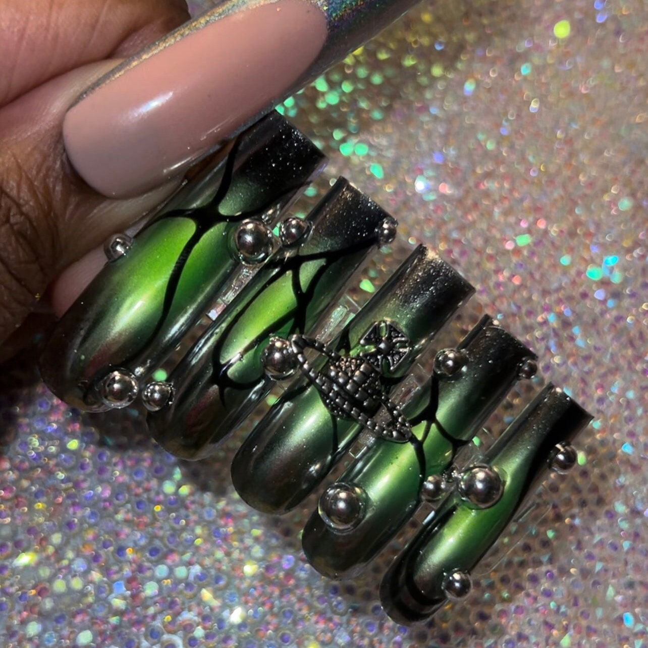 Beyonce Metallic Nails