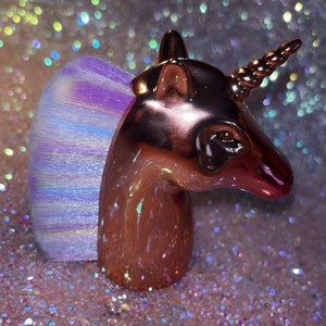 Pincel de uñas de unicornio/Abalorios kawaii/Suministros para decoración de uñas/Pincel/Plumero de uñas