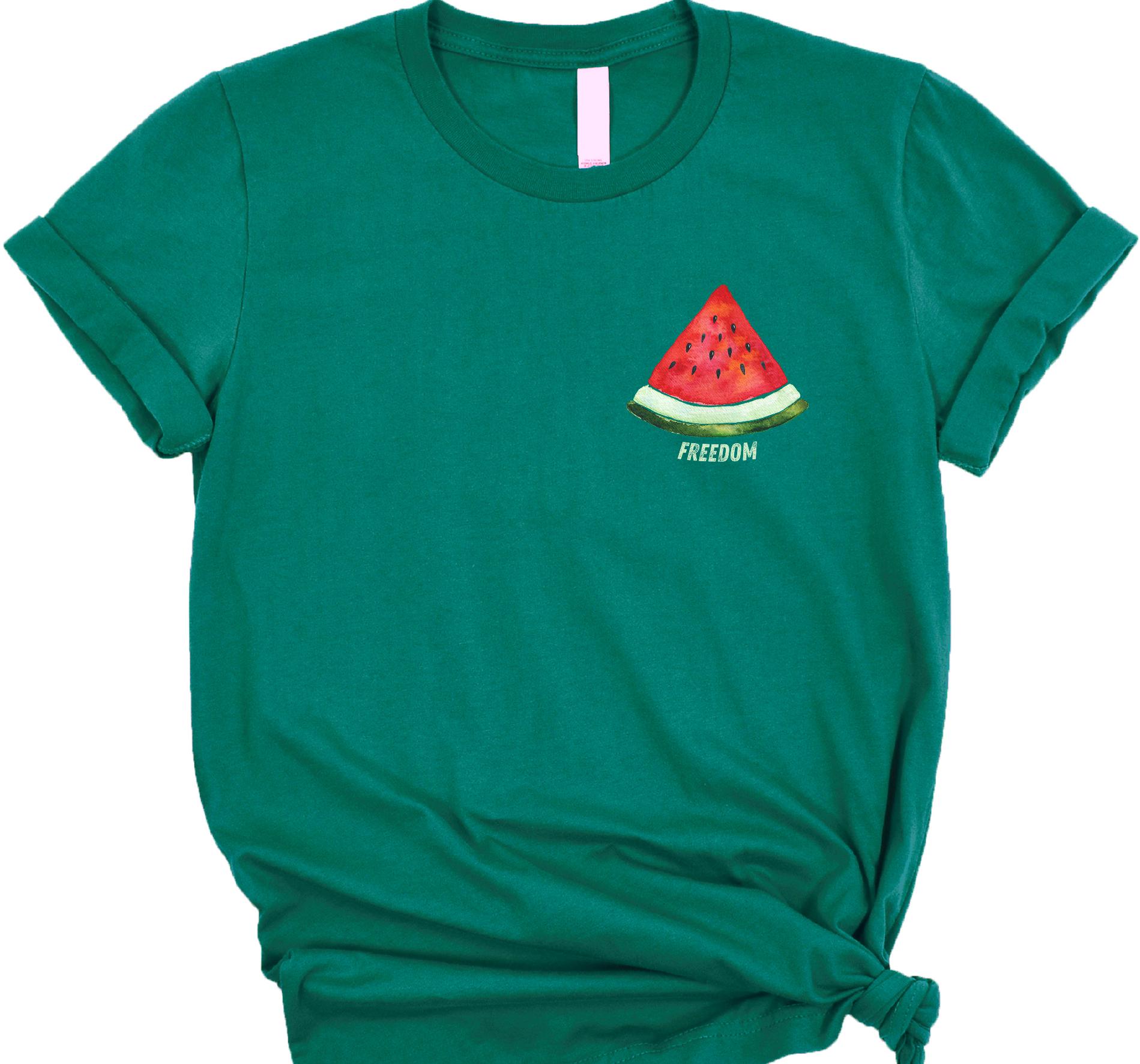 Freedom Watermelon Shirt, Protest for Gaza Tee, Free Palestine Solidarity Shirt, Human Rights Support Shirt