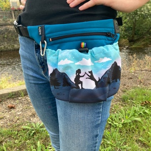 Borsa porta dolcetti per cani 2 in 1 - resistente al grasso - menta
