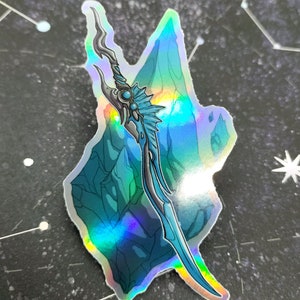 Divine Light FFXIV Endwalker Hydaelyn Holographic Iridescent Sticker