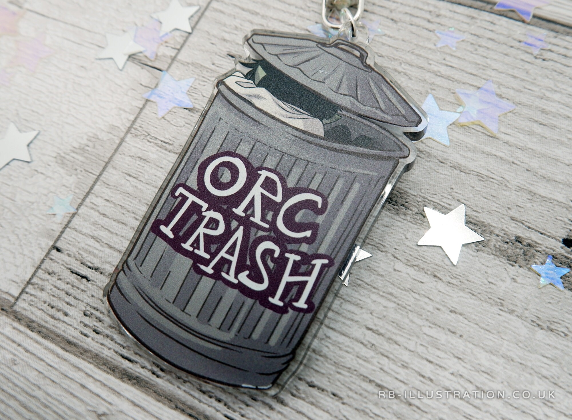 CLEARANCE Orc Trash Fantasy D&D TTRPG Double-Sided Acrylic Charm