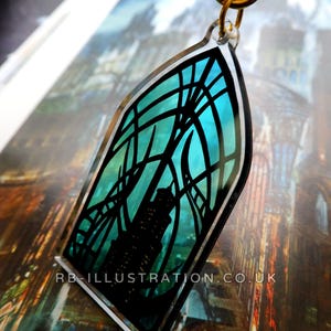 Amaurot Window, FFXIV Shadowbringers Double-Sided Acrylic Charm