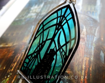 Amaurot Window, FFXIV Shadowbringers Double-Sided Acrylic Charm