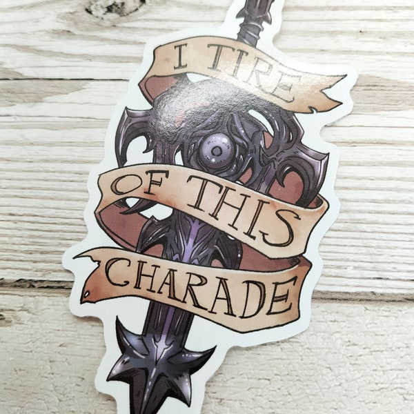 I Tire of This Charade - FFXIV Dark Knight Glossy Vinyl Sticker